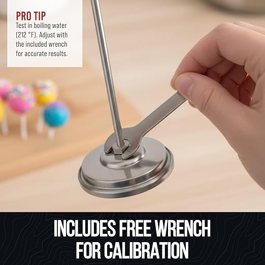 CRAFT911 Candy Thermometer with Pot Clip - Deep Fry Oil Thermometer for Frying and Candle Making (Lemon)
