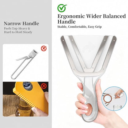 Jar Opener for Weak Hands & Seniors with Arthritis – Easy Twist-Off Lid & Bottle Opener – Ergonomic Non-Slip Handle, Unique Kitchen Gadget & Ideal Christmas Gift for Elderly, Women & Men (Transparent)