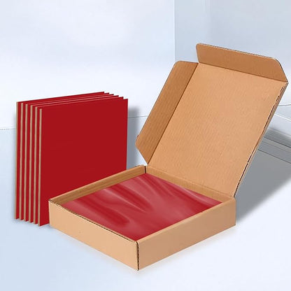 6 Pack Colored MDF Boards for Laser Engraving, 12x12x1/8 (3mm) Unfinished Fiberboard for Laser Cutting, DIY Craft Projects, Home Decor, Sign Making, Woodworking (Red)