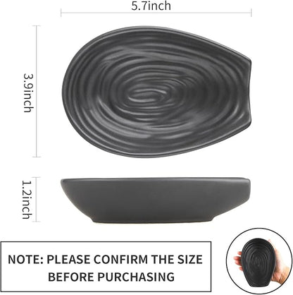 Hasense Spoon Rest for Kitchen Countertop and Stove Top, Stable Heat-resistant Spoon Holder for Home Kitchen Coffee Bar Cooking, Matte Black Utensil Rest for Spatula Ladles Tongs, 1 PC