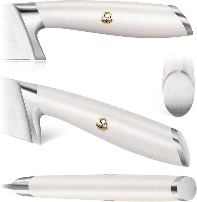 Cangshan L1 Series 1026962 German Steel Forged 2-Piece Carving Set, White