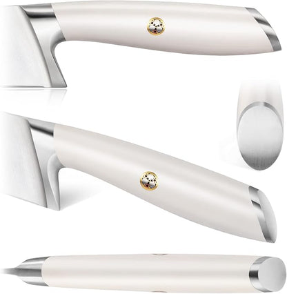 Cangshan L1 Series 1026962 German Steel Forged 2-Piece Carving Set, White