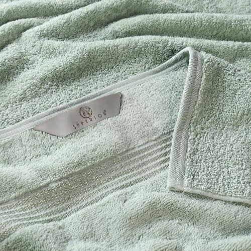 Superior Egyptian Cotton 8-Piece Hand Towel Set, Towel Basics For Quick Dry, Absorbent Small Towels, Facial, Spa, Kitchen, Bathroom Essentials, Apartment, Guest Bath, Soft, Washcloth, Sage