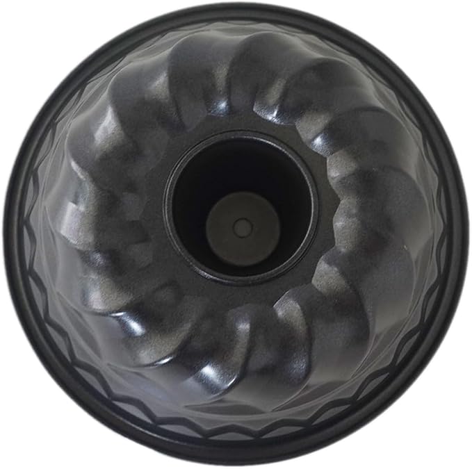 6Inch Tube Cake Pan, Nonstick Fluted Tube Pans, Small Round Carbon Steel Baking Mold, Round Bakeware for Pumpkin Cake, Pudding, Brownies, Bread - 2Pcs, Black