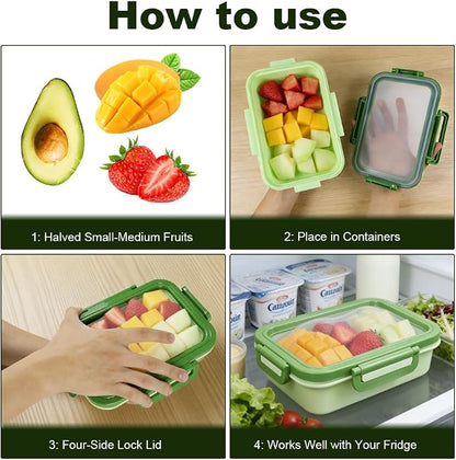 Abnaok 2PCS Reusable Large Fruit And Veggie Savers, Silicone Fruit Storage Box, Fruit Storage Pods For Food Saver, Ideal For Roast Chicken, Garlic, Onions, Lemons, Watermelon and Potatoes