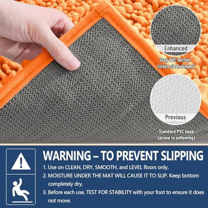 Arotive Bathroom Rugs Mat 34x21, Soft Absorbent Chenille Shaggy Bath Mat