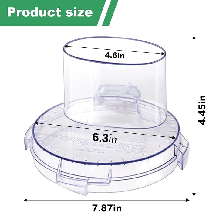 DLC-10 Series Work Bowl Cover 7-Cup DLC-117BGTXT-1 Food Processor Replacement Parts for Tritan Cuisinart,This Cover Features 4 Tabs On The Bottom Rim,Will Only Work With a Tritan Workbowl