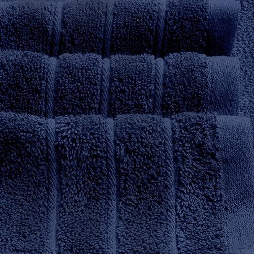 Tens Towels 2 Piece Extra Large Bath Sheets 35 x 70 Inches, Navy