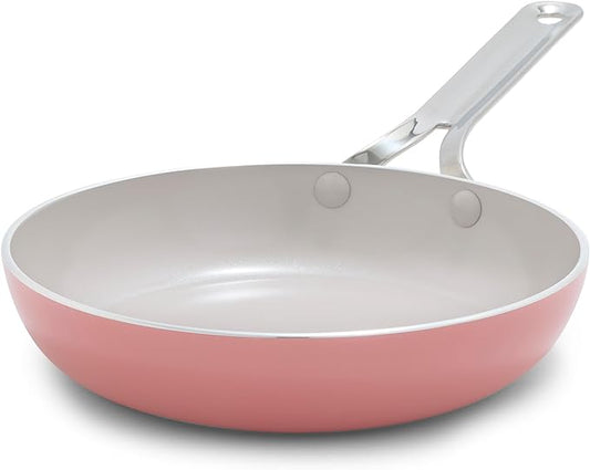GreenPan Nova 8" Frying Pan Skillet, Oprah’s Favorite Things 2024, Ceramic Nonstick Cookware, PFAS Free, Toxin-Free, Induction Suitable, Dishwasher & Oven Safe, Durable, Easy Clean, Coral