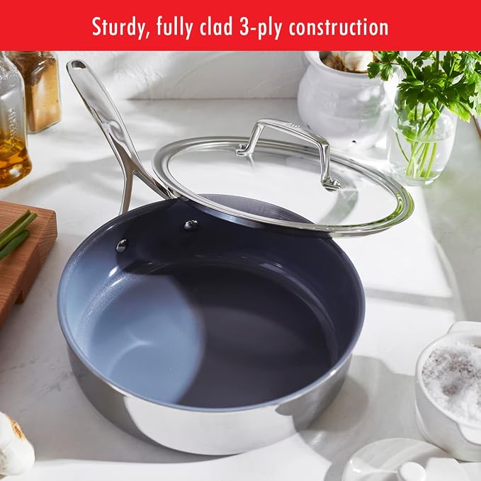 ZWILLING Spirit Energy + 10-pc Stainless Steel Ceramic Nonstick Cookware Set