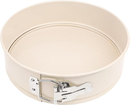 David Burke 9" Springform Pan – Carbon Steel Cheesecake Mold with Removable Bottom, Oven Safe, PFTE & PFOA Free – Cream