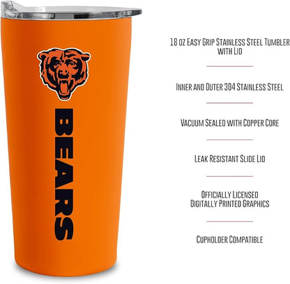 Rico Industries NFL Football Soft Touch, Easy Grip Tumbler