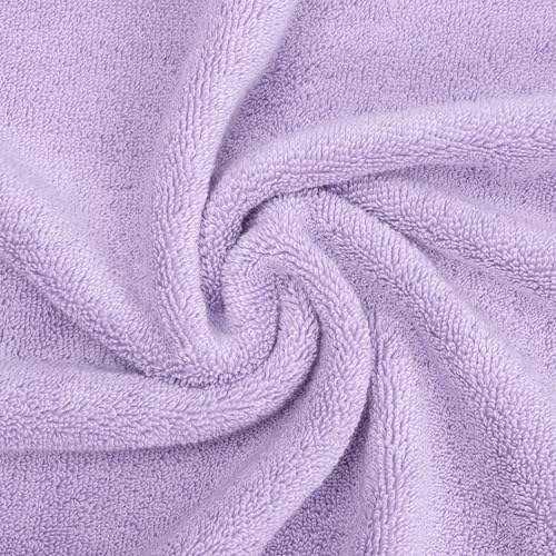 American Soft Linen Salem 100% Cotton Turkish 4 Piece Bath Towels for Bathroom, 600 GSM Soft Absorbent Quick Dry Bath Towel Set, Lilac