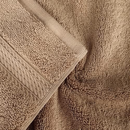 Superior Egyptian Cotton Plush & Absorbent, Face Towel Set of 6, Latte