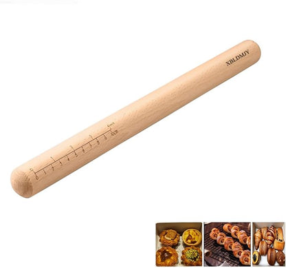 Rolling Pin,Baking Dough Roller for Dumpling, Tortilla,Pizza, Pie, Bread, Pastry.（15inch ）