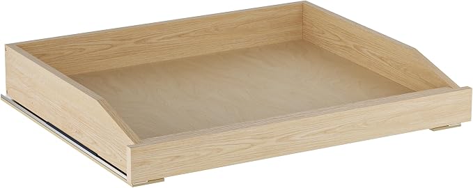 Pull Out Cabinet Organizer 25.5" W x 21" D, Soft Close Slide Out Wood Drawer Shelf for Kitchen Cabinets, Pull Out Cabinet Drawer for Base Cabinet, Pantry and Bathroom Storage, Bottom Mount