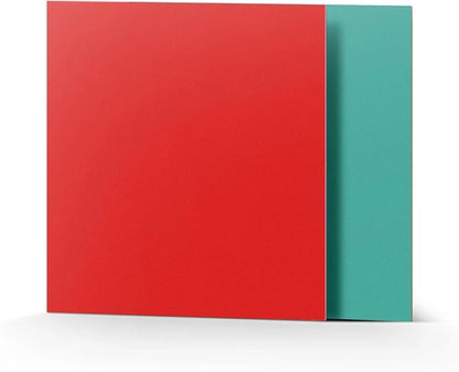 Double-Sided Colored Plywood Boards, 12x12 Inch 3mm Pre-Painted Basswood for Laser Cutting, Signs, Decorations & Commercial Craft Projects (Red and Green)
