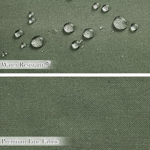 KGORGE Forest Green Shower Curtain for Bathroom, Linen Fabric Semi Sheer Lightweight Waterproof Thick Neutral Button Hole Shower Curtains for Bathtub, 72 x 72 inches Long, 12 Hooks Included, 1 Panel
