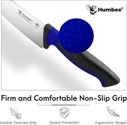 6-Inch Chef Knife, NSF Certified Razor-Sharp High Carbon Stainless Steel Blade – Ergonomic Color Coded Handle, Non-Slip Grip Kitchen Knife, DT-10 Series, Blue