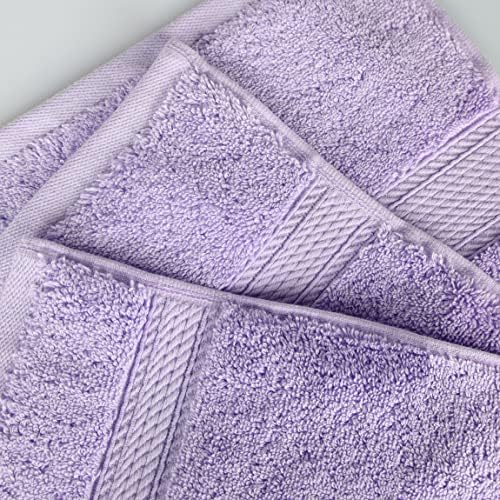 SUPERIOR Egyptian Cotton Pile Heavyweight Bath Sheet, 2 Piece Set, Purple