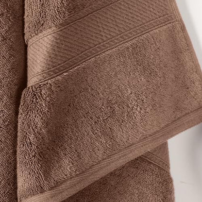 SUPERIOR Egyptian Cotton Plush & Absorbent, Bath Towel Set of 2, Chocolate
