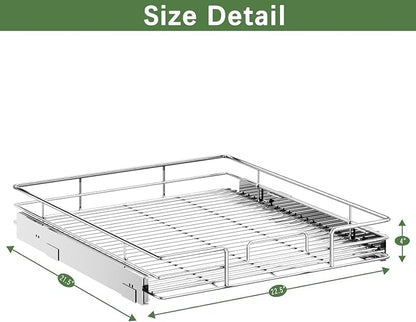 LOVMOR Pull Out Cabinet Organizer 22½" W x 21½" D, Kitchen Cabinet Pull Out Shelves Slide Out Storage
