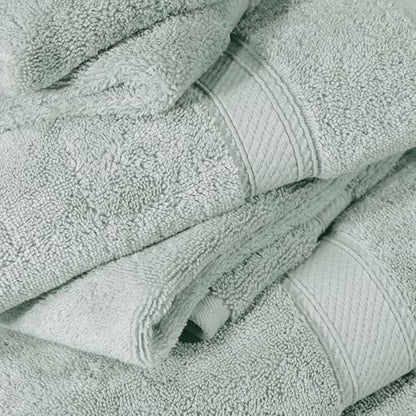 SUPERIOR Egyptian Cotton Ultra Plush & Absorbent, 12 Piece Set, Sea Foam