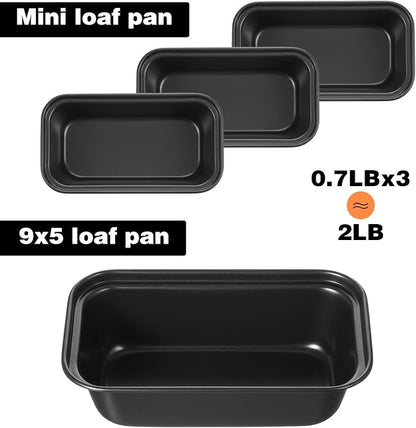 24 Pcs Mini Loaf Pans for Baking Bread,Non Stick Small Loaf Pans Banana Bread Tins,6.1 x 3.35 x 1.77 Inches Nonstick Tiny Meatloaf Pan Carbon Steel for Oven and Baking
