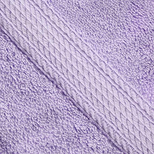 Superior Egyptian Cotton Plush & Absorbent, Face Towel Set of 6, Purple