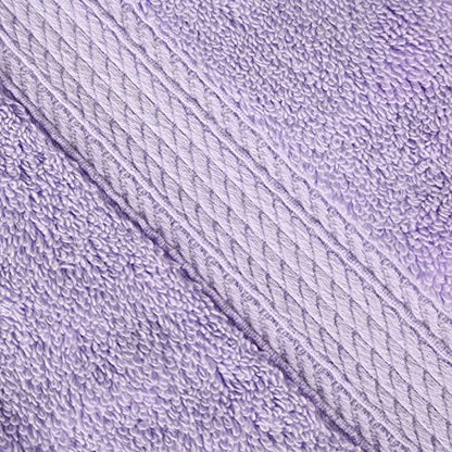 Superior Egyptian Cotton Plush & Absorbent, Face Towel Set of 6, Purple