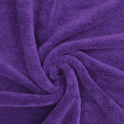 American Soft Linen Salem Washcloth Sets, 4 Piece Luxury 600 GSM 100% Cotton Washcloths for Bathroom, 13x13 inches Washrags Premium Quality Hand Face Towels, Purple