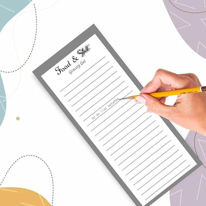 Utron 2 Pack Magnetic Notepads for Refrigerator, 100 Pages/BookGrocery List Magnet Pad for Fridge, Design Magnetic Grocery List Pad for Fridge, Grocery List Notepad, to-Do Memos, List(8 x 20.3cm)