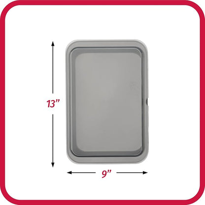 GoodCook Set of 2 Nonstick Steel 13" x 9" Cake Baking Pans with Covers,Gray,(Pack of 6)