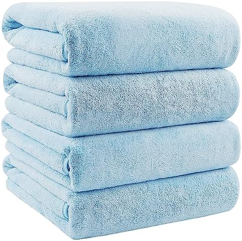 Orighty Bath Towels, Soft Feel Bath Towel, 4 Pack (27'' x 54'')