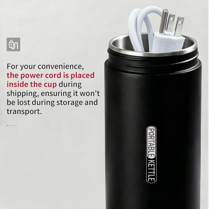 Travel Kettle, Portable Electric Kettle with 4 Temperature Controls, 304 Stainless Steel with Auto Shut-off, Black(120V)