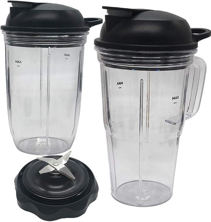 Replacement Combo Easy Twist Extractor Blade with18oz,24oz handle cup with to go lid, Compatible with NutriBullet Blender 1200 Watts:ZNBF30400Z/ZNBF30500Z/NBF70500/NBF50500/NBF50500IN/NBF50500AK