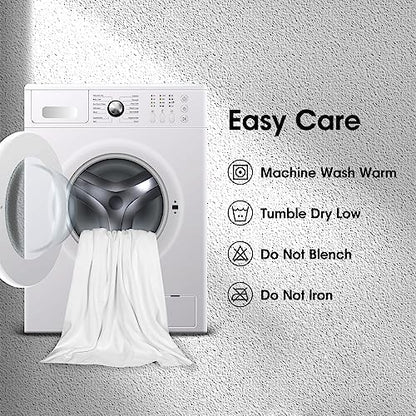 JML Microfiber Bath Towels with Hanging Loop, 30" x 60", 6 Pack