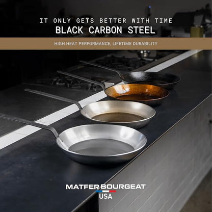 Matfer Bourgeat Black Carbon Steel Frying Pan, 11 5/8"