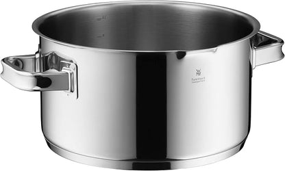 WMF cookware Ø 16 cm approx. 1,9l Function 4 Inside scaling lid - pour off or decant liquids without spilling to keep your dishes and cooker clean. Made in Germany hollow side handles glass lid Cromargan stainless steel brushed suitable for all stove t...