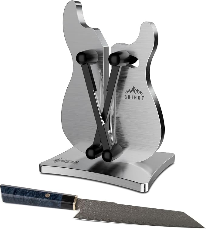 VQ-5 Professional Knife Sharpener | 3-Action Streamlined Guitar Design for Effortless Knife Sharpening - The Ultimate Tool for Precision 11 to 21 Degree Angles