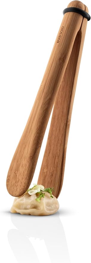 EVA SOLO | Nordic Kitchen Serving Tongs | Practical and Stylish Serving Tongs made of Bamboo and Silicone Ring | Easy Storage | Bamboo