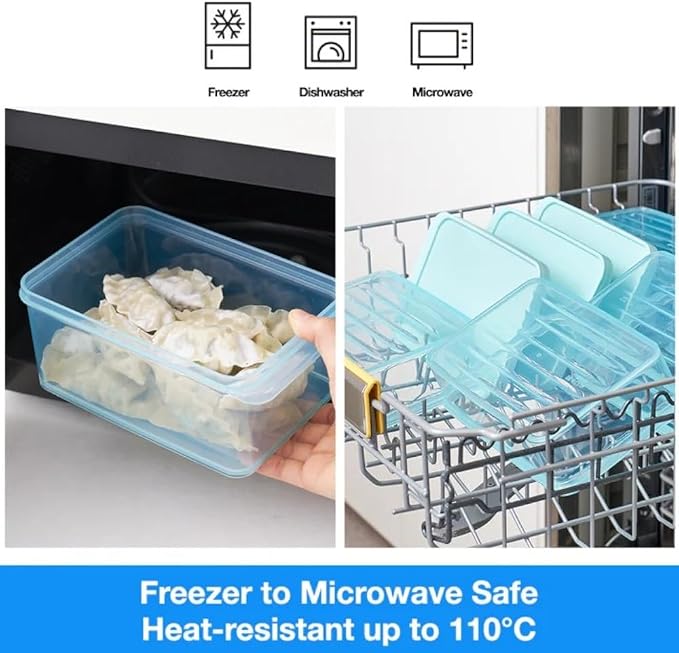LocknLock Freezer Fit Plastic Freezer Containers | Airtight Stackable Food Storage for Meal Prep | Microwave & Dishwasher Safe | BPA Free Freezer Container with Lid, 2.2L