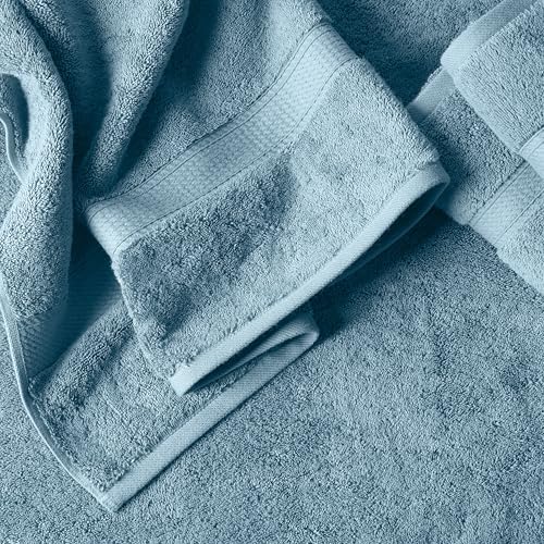 SUPERIOR Egyptian Cotton Ultra Plush & Absorbent, 6 Piece Set, Denim Blue