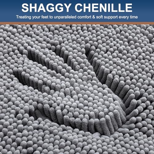 Smiry Round Bathroom Rugs 24X24, Chenille Extra Soft Absorbent Bath Mat