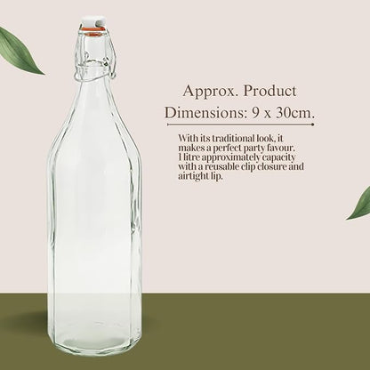 Tala 1000 ml Classic Airtight Lever Arm Preserving/Cordial Bottle, 10A01291