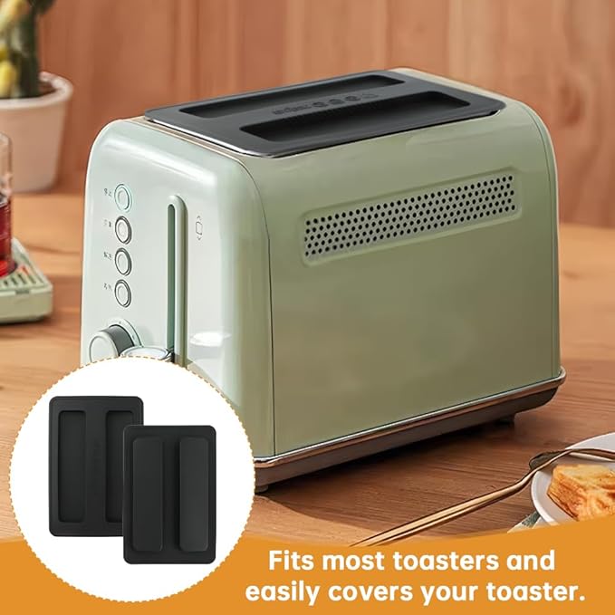 2 Pack Toaster Cover, Silicone Toaster Lid Appliances Top Cover, Universal Bread Machine Cover Kitchen Bread Maker Lid, Sandwich Machine Part Accessories