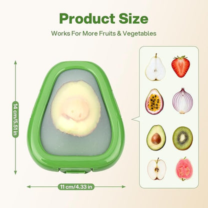 CLEANGOR Avocado Saver with Snap-On Lid, Silicone Food Saver, Reusable Individual Avocado Storage Container, Keep Avocadoes Fresh Longer, Reusable Kitchen Gadget, Dishwasher Safe (1, Green)
