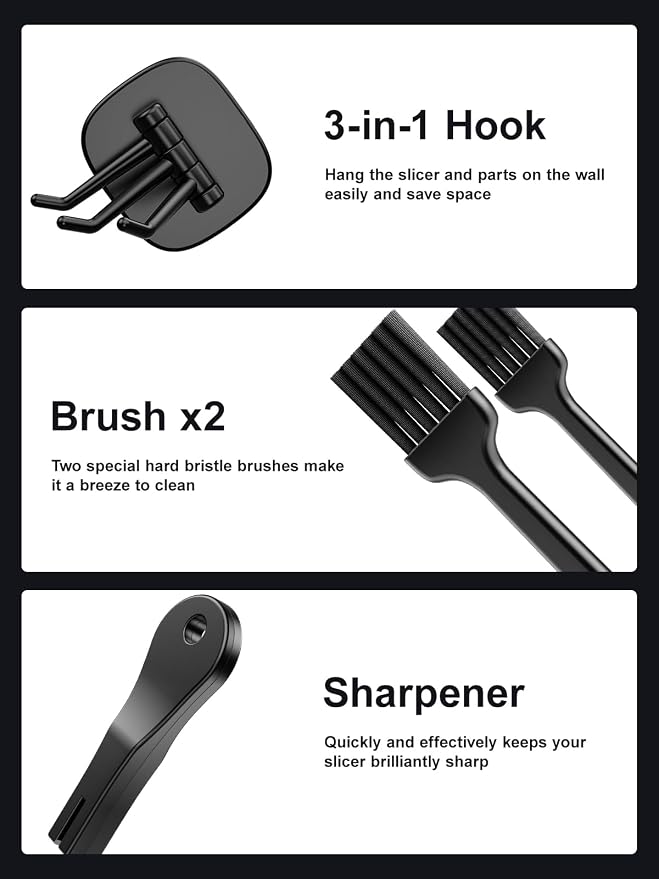 ONCE FOR ALL Fresh Meat Slicer with Handle Kitchen Knife Set For Meat Slicing Shredding, Manual Jerky Cutter Food Slicer For Beef Pork Mutton For Home Cooking BBQ Hot Pot
