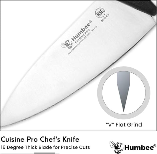 8-Inch Chef Knife, NSF Certified Razor-Sharp High Carbon Stainless Steel Blade – Ergonomic Color Coded Handle, Non-Slip Grip Kitchen Knife, DT-10 Series, Green