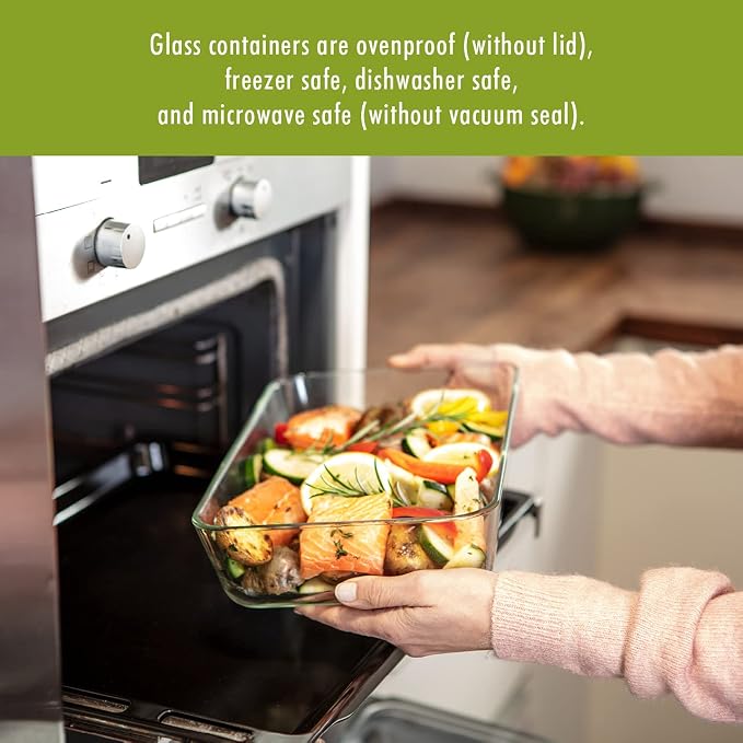 ZWILLING Fresh & Save Large Vacuum Sealer Container, Casserole Dish with Lid, Brownie Pan, Lasagna Pan, Pizza Pan, 11.5 x 7.9 x 3.2-inch